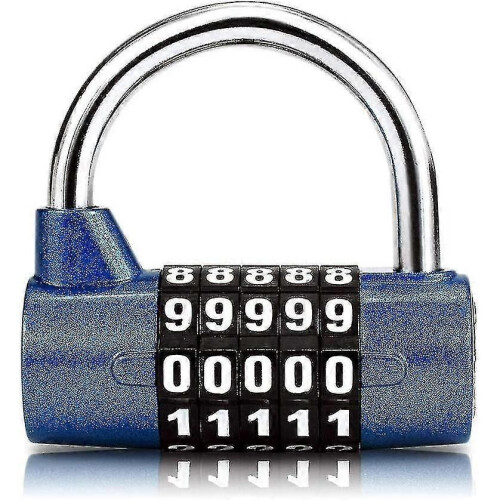 5 Digit Combination Padlock, Gym Padlock, Can Be Reset Combination Locks
