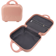 14in Pink ABS Luggage, Large Capacity 30x25x15 cm