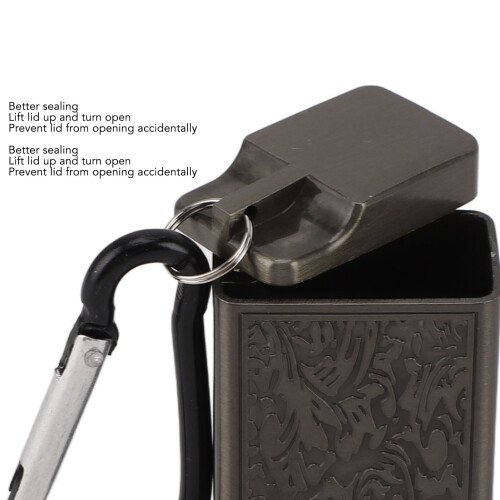 Aluminum Portable Ashtray with Lid, Black, 1.7 oz 1