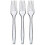 100 Pcs Clear Plastic Forks Strong Heavy Duty Reusable - PJ 1