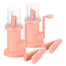 2Set Kunststoff Metall Flechtmaschine Pink Mini Hand-DIY Knüpfgerät