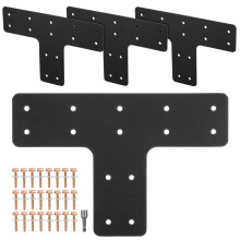 4Stk Flache T- Carbonstahl Schwarz Für Holzpfosten Reparatur