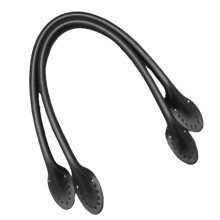 2Stk Schwarze PU Leder Handtaschen Griffe Für DIY Und Reparatur