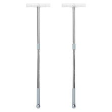 2Stk Teleskop Haltestab Für Handheld Schilder Silber Outdoor