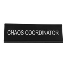 Leichtes Schwarzes Aluminium Tischschild Chaos