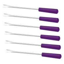6pcs Stainless Steel Appetizer Forks Set Reusable Fondue and BBQ Fruit Forks for Cheese Charcuterie