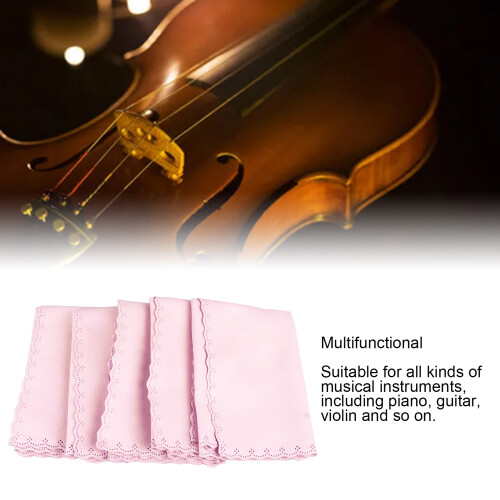 5PCS Cotton Piano Cleaning Cloth Pink for Guitar 2