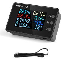 Visor Digital VoltíMetro de Corrente 50-300V WattíMetro Multifuncional Medidor EléTrico Detector de Energia AC 20A