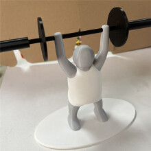 Funny Toilet Shelf 3D Printed Weightlifting Figurine Napkin Rack Home Decor Organizer for Tissue Rolls Wipes Towel 2pc