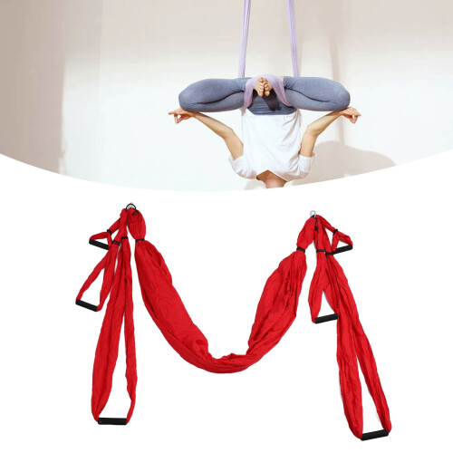 Aerial Yoga Swing Set - Red, Adjustable Polyester