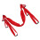 Aerial Yoga Swing Set - Red, Adjustable Polyester 3
