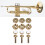 12Pcs Trumpet Accessories Metal Upper/Lower Covers 13