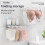 (White) Wall-mounted Retractable Folding Underwear Drying Rack, Dormitory Free Punching Clothespin - Pengj 2