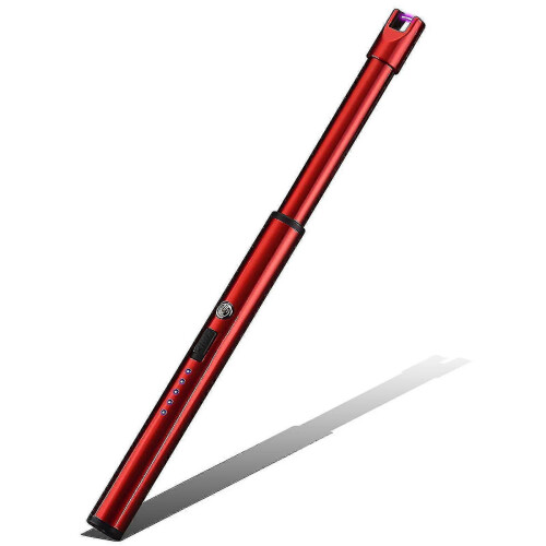 (Ice Red) Electric Lighter Usb Rechargeable Lighter Candle Lighter  Arc Windproof Lighter