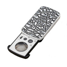 (Silver) 30x 60x 90x Banknote Inspection Led Light Draw Folding Antique Identification Jewelry Diamond Jade Magnifying Glass Emerald - Pjun
