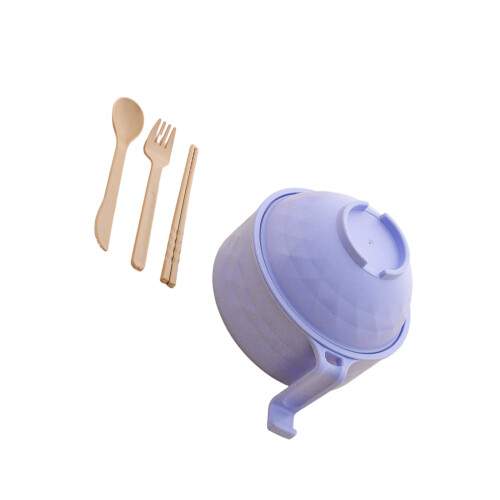 Cute Animal Pig Design Bowl Set Includes Handle Utensils-1 1