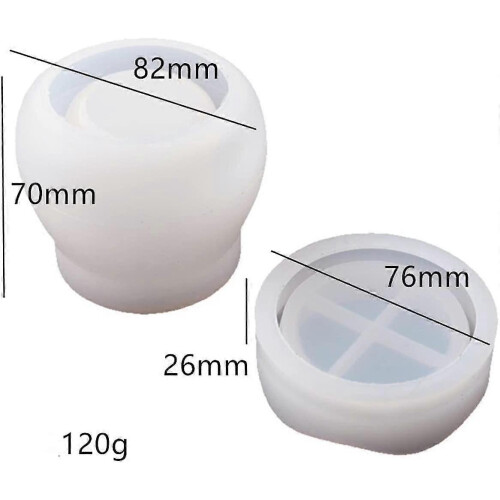 DIY Silicone Jar Mould with Lid Crystal Epoxy Resin Epoxy Casting Process Mould - DD01