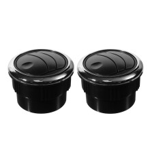 2Pz Uscita Aria ABS Nera Per Camper Auto Rotonda Regolabile Silenziosa