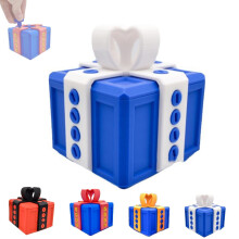 Funny Puzzle Gift Box with Hidden Key, Reinforced Corners, MultiColor for Birthday and Christmas