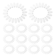 20Pz Ruota Sample Unghie Ovalata Trasparente in 20 Tips