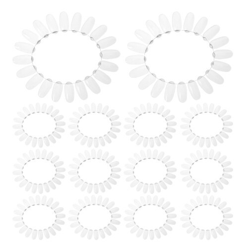 20Pz Ruota Sample Unghie Ovalata Trasparente in 20 Tips