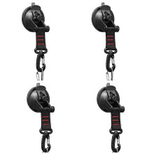 4Pcs Heavy Duty Suction Cup with D Ring 360 Rotating Camping Suction Hooks Car Suction Cups Anchor for Awning-Red