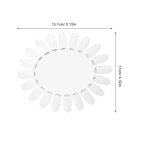 20Pz Ruota Sample Unghie Ovalata Trasparente in 20 Tips 1