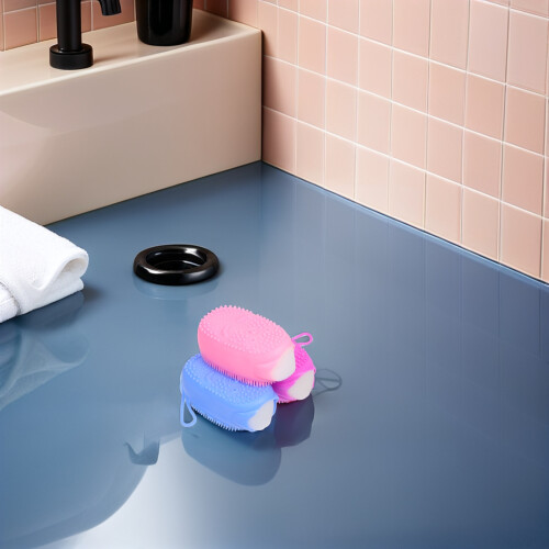 3Pz Scrubber Corpo Silicone Morbido Doppio Per E Viaggio 2