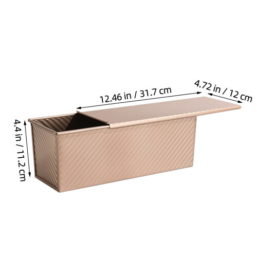 Per Pane Con Coperchio Acciaio Rosa Gold 1