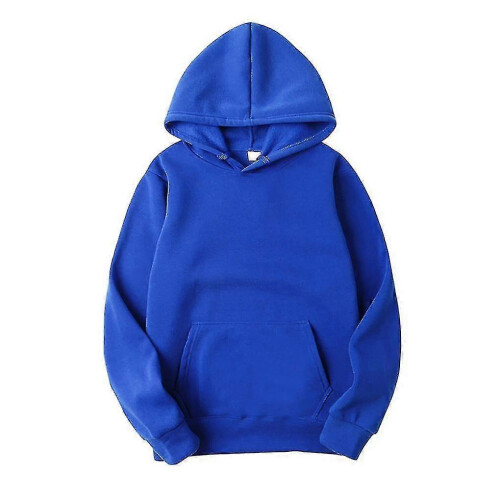 (L,Blue)Women Hoodies Cotton Sweatshirt