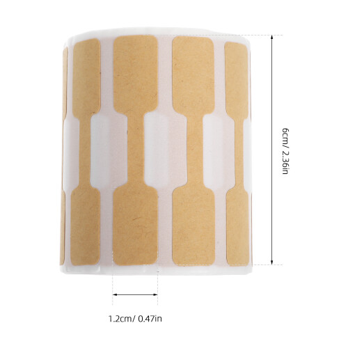 500Pz Etichette Vuote Kraft Beige Per Gioielli Bracciali Anelli 1