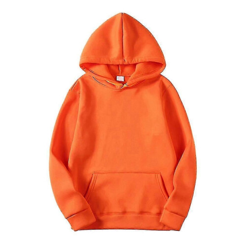 (M,Orange)Women Hoodies Cotton Sweatshirt