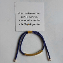 (C)Remember Who The Fuc* You Are Motivational Tube Bracelets Funny