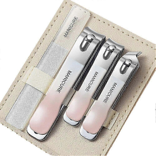 (A) Gradient Stainless Steel Nail Clippers Ergonomic Handle for Precise Easy Trimming New Arrival S06