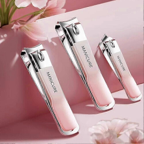 (D) Gradient Stainless Steel Nail Clippers Ergonomic Handle for Precise Easy Trimming New Arrival S06 1