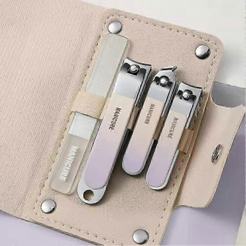 (D) Gradient Stainless Steel Nail Clippers Ergonomic Handle for Precise Easy Trimming New Arrival S06 2
