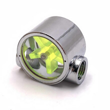 Water Flow Indicator,  Standard Female To Female Thread Sight Flow Indicator  Water Cooling Flow Indicator(1pc, Yellow) -t