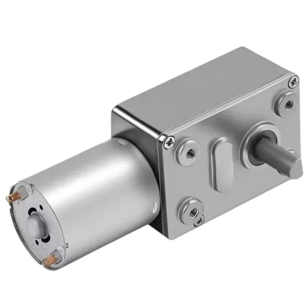12V 10Rpm Dc Worm Gear Motor Torque Reversible Metal Gearbox 6V24v Low Speed Durable Gray 9351714726887