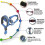 (S,Blue)Dog Muzzle Anti-Barking Anti-Bite Adjustable Pet Sleeve Nylon Mouth Rope Blue 4