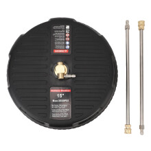 15 Inch Pressure Washer Surface Cleaner 3600 PSI with Quick Plug and 2 Extension Wands for Fast Cleaning