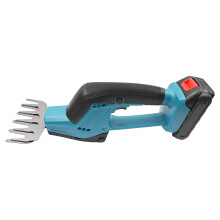 2 in 1 Cordless Hedge Trimmer and Grass Shears 21V Dual Blade 200W Motor 60Min Runtime for Garden Lawn