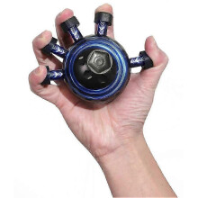 (Black) Finger Exerciser Trainer 20-45KG Hand Grip Strengthener Adjustable Power Training Ball Hand Strength Exercise