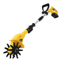 20V Cordless Electric Tiller 250RPM Battery Powered Garden Cultivator with Adjustable Depth and Angle for Small Gardens and Courtyards