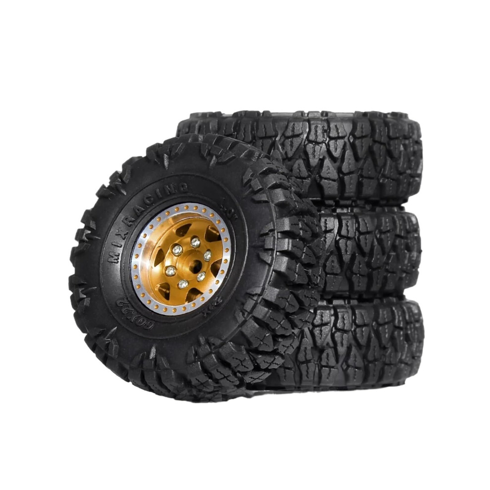 Rc Crawler Tires 1.0 Beadlock Wheels 60Mm Mud Slingers Set For Trx4m Scx24 Fcx24 Enhanced Traction Grip 9073542800620