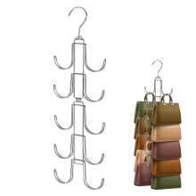 Stainless Steel Multi-Layer Bag Hanger Closet Organizer for Handbags Scarves Belts Space Saving Wardrobe Storage