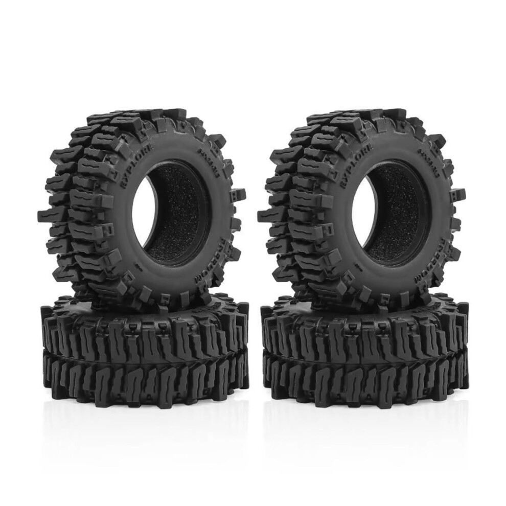 Grip 1/24 Scale Rc Car Tires 1.3 Inch Soft Rubber 64Mm AllâTerrain Wheels 4Pcs For Trx4m Scx24 9330225122586