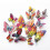 (Colorful) 12pcs 3d Double-layer Simulation Butterfly Stickers Creative Simulation Butterfly Refrigerator Self-adhesive Decor 1