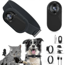 (No SD Card) Cat Camera Collar, Hd 1080p Wireless Dog Collar Camera, Sport Action Camera Cat Collar Camera, Video Records Camera For Cats Dogs Gift