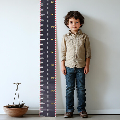 Abnehmbarer Kinderwachstumsmesser PVC Mit - Bunt 2