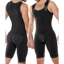 (3XL,Black)Body Shaper For Men Slimming Compression Garment And Post Surgical Shapewear,plus Size